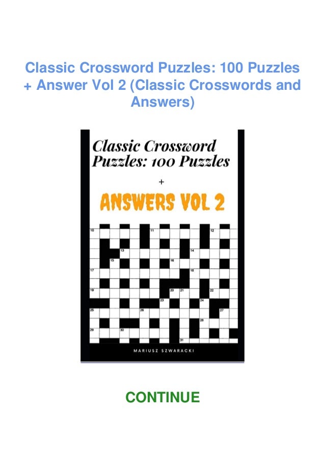crossword puzzles pdf with answers